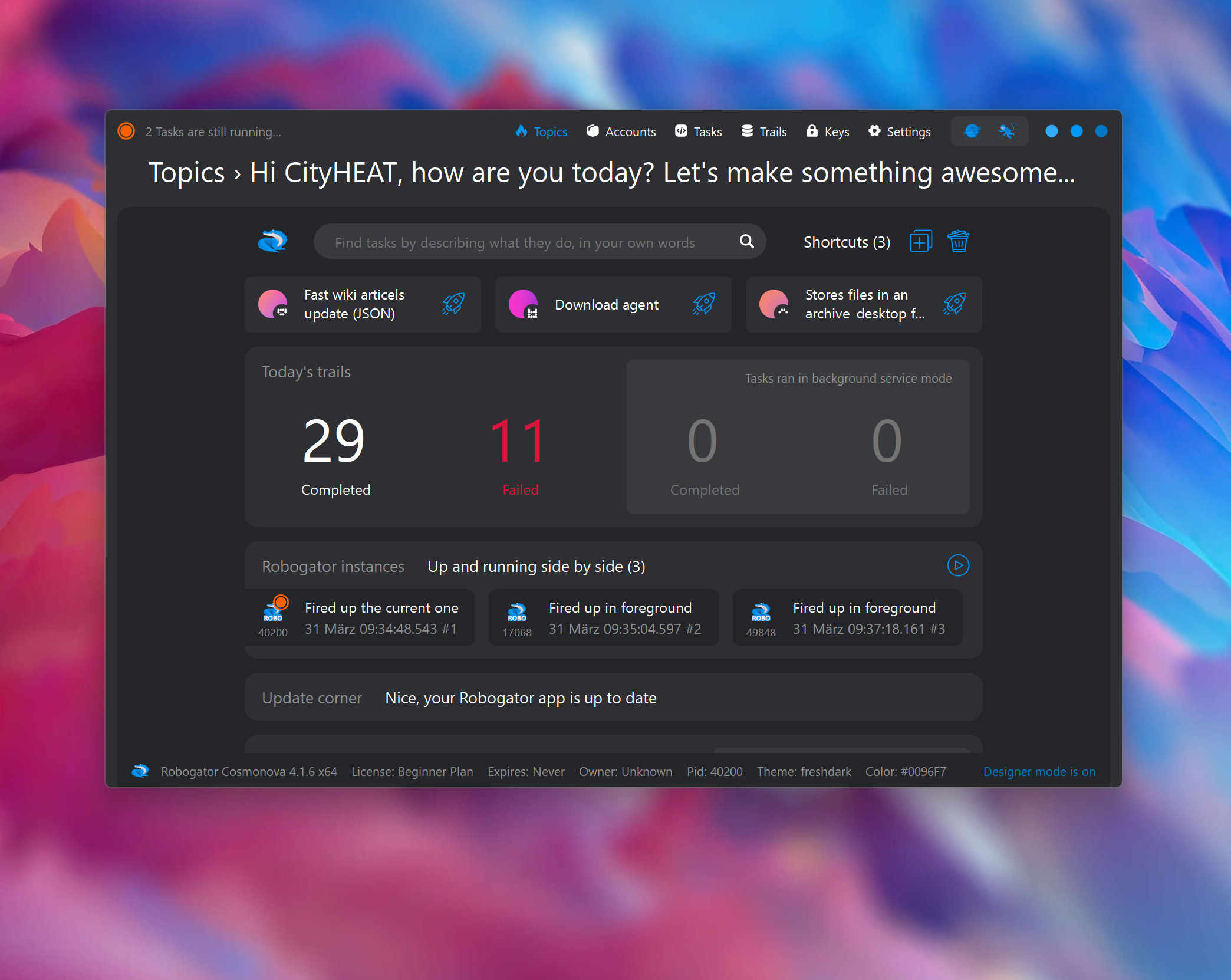 Robogator platform preview