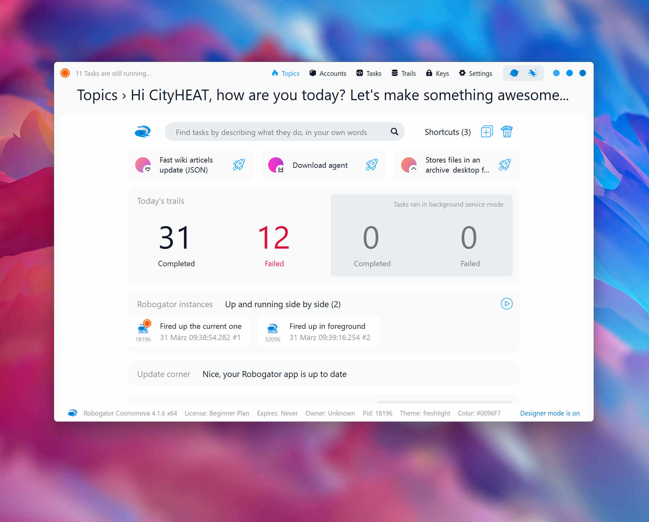 Robogator platform preview